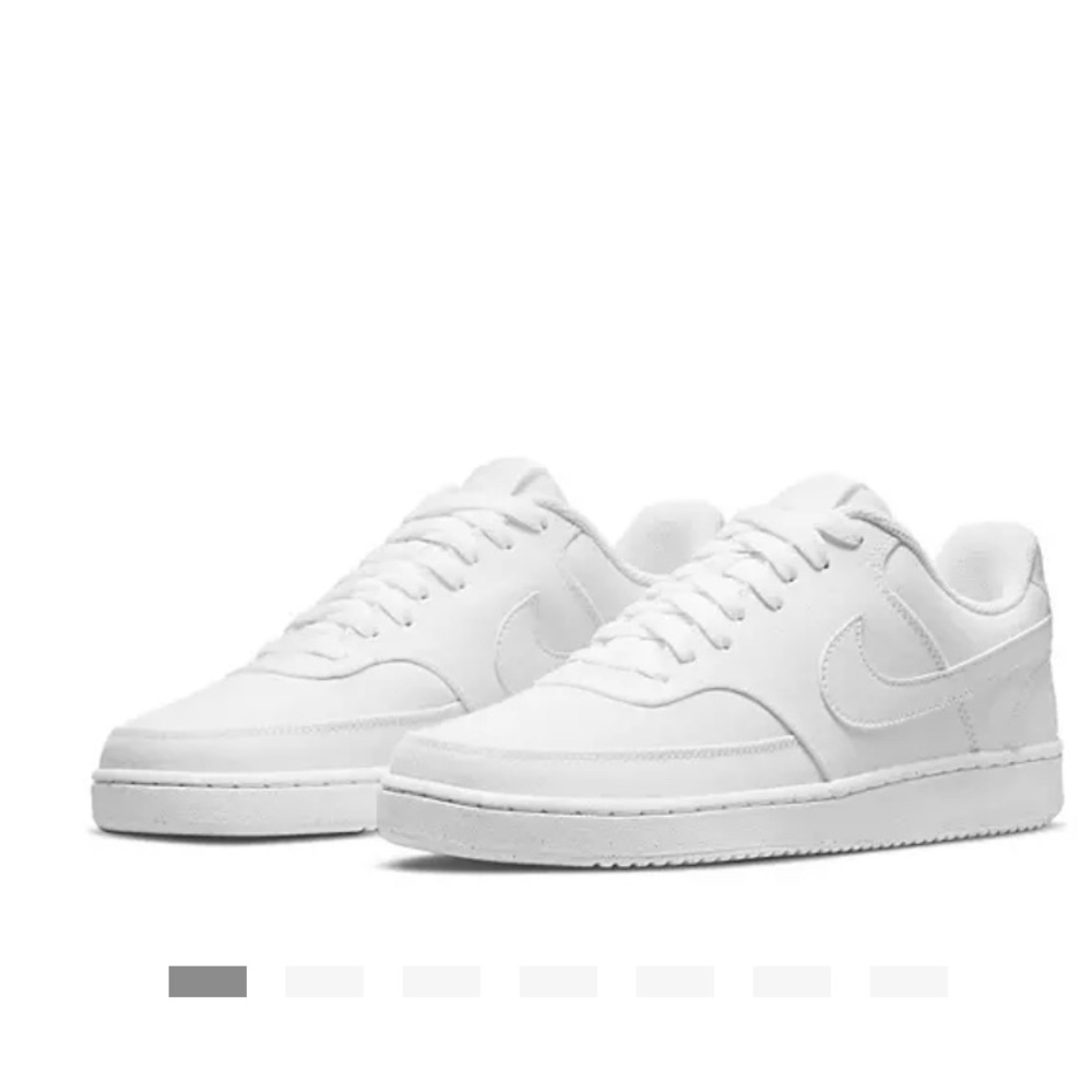 Nike Womens Ebernon Low White Sneakers - Size 8
